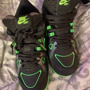 Off-white rubber dunks black/green